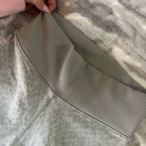 Gray Textured Leggings